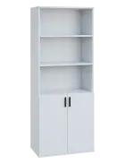 LN 5 - 7DN kancelářská skříň, 2-dveřová/nika, 1822x720x400, bílá